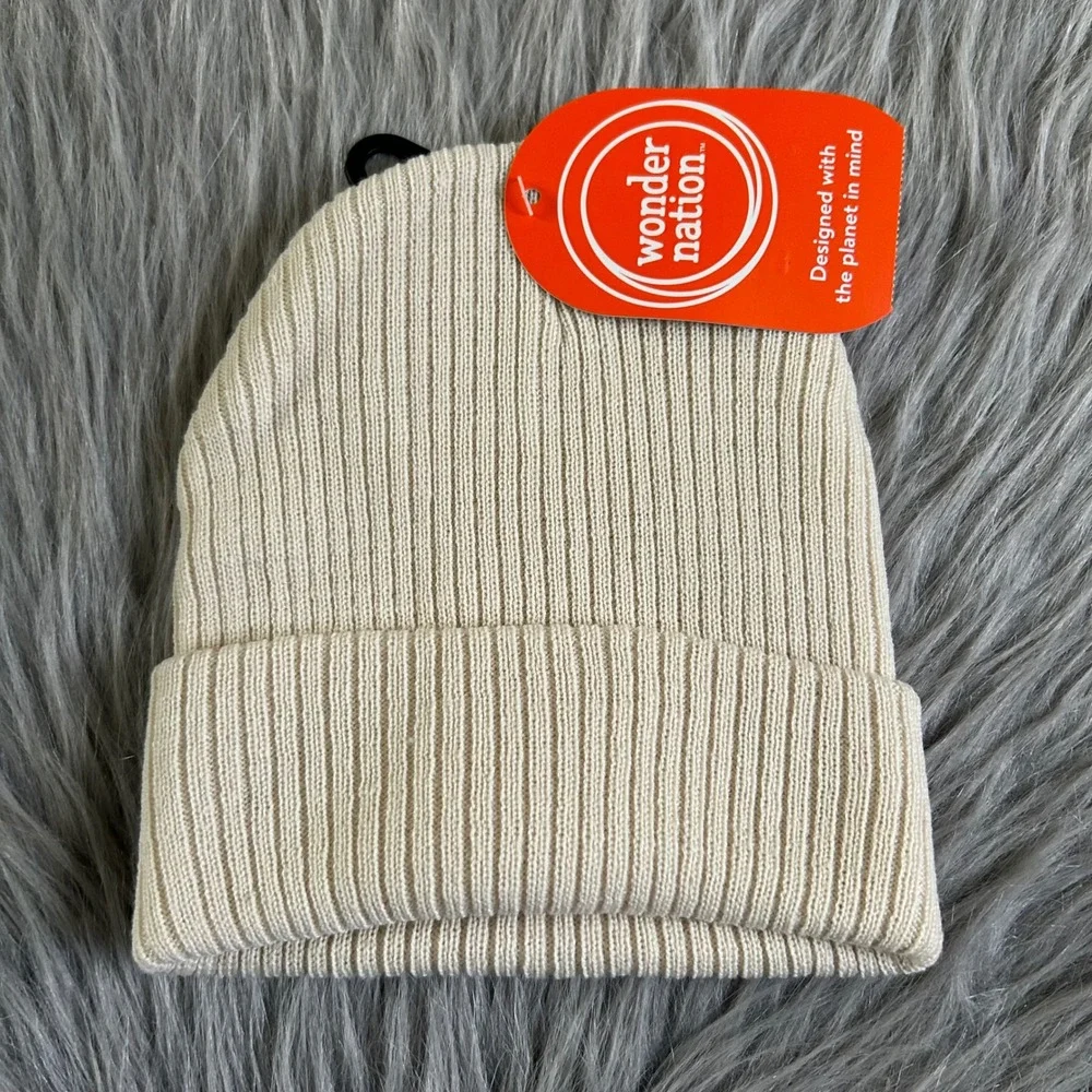 Wonder Nation Beige Beanie‎ Hat Toddler One Size
